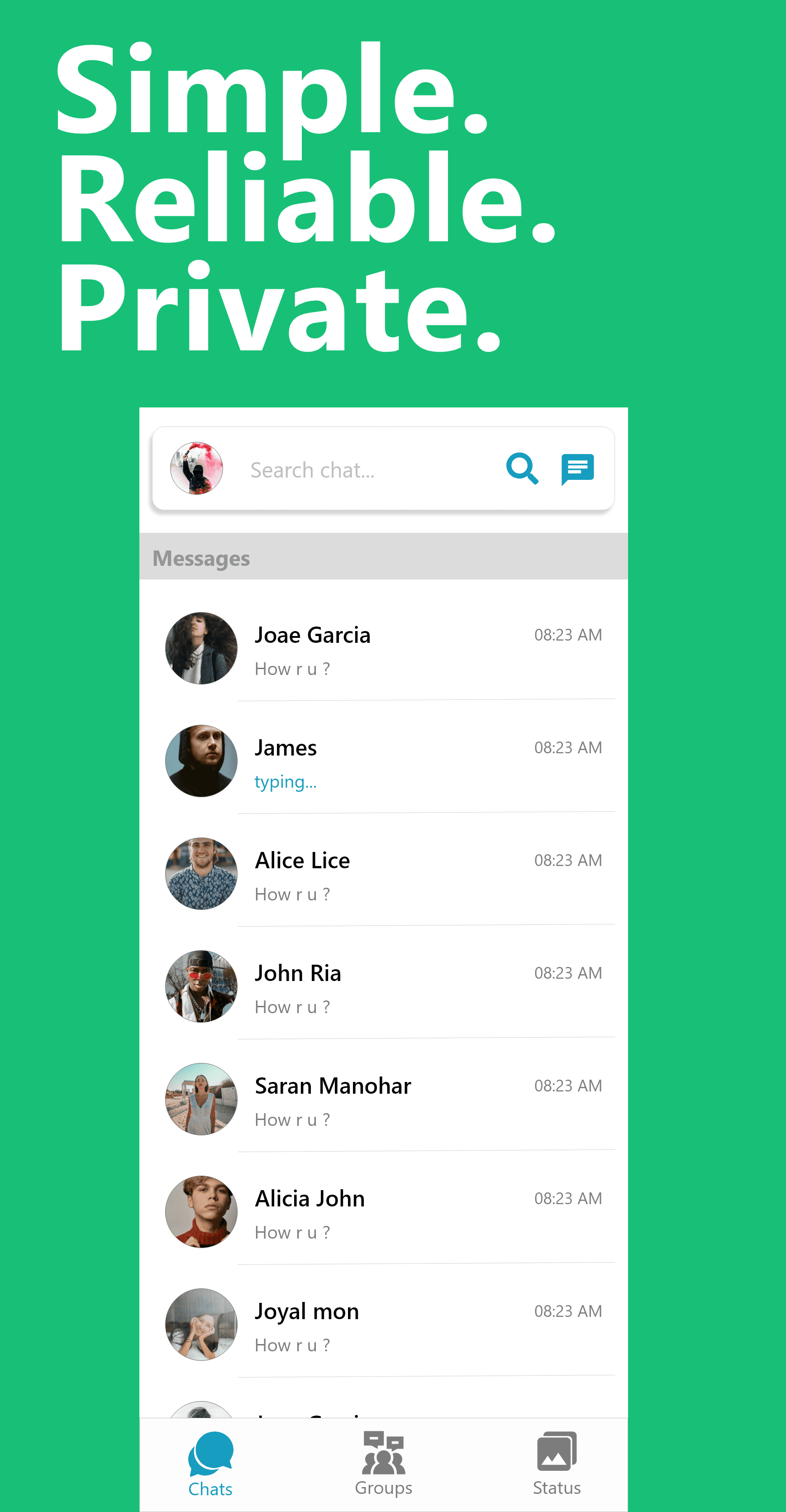 Happy Chat Messaging App screenshot 1